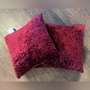 Velvet Crush Burgundy Accent Pillow - Plush Decorative Throw Pillow